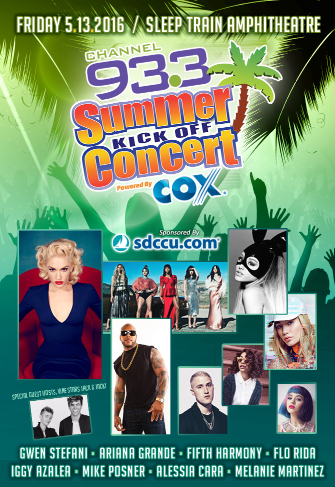 Channel 933 Summer Kick Off Gwen Stefani, Ariana Grande, Flo Rida