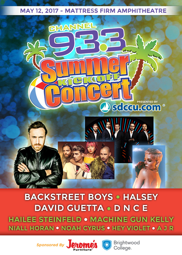 933 Summer Kickoff Niall Horan, Backstreet Boys, DNCE & Halsey North